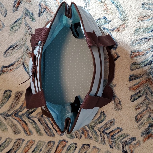 Blue & Brown Diaper Bag - Picture 4 of 10